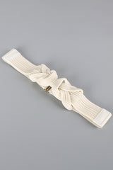 PU Leather Wide Elastic Belt